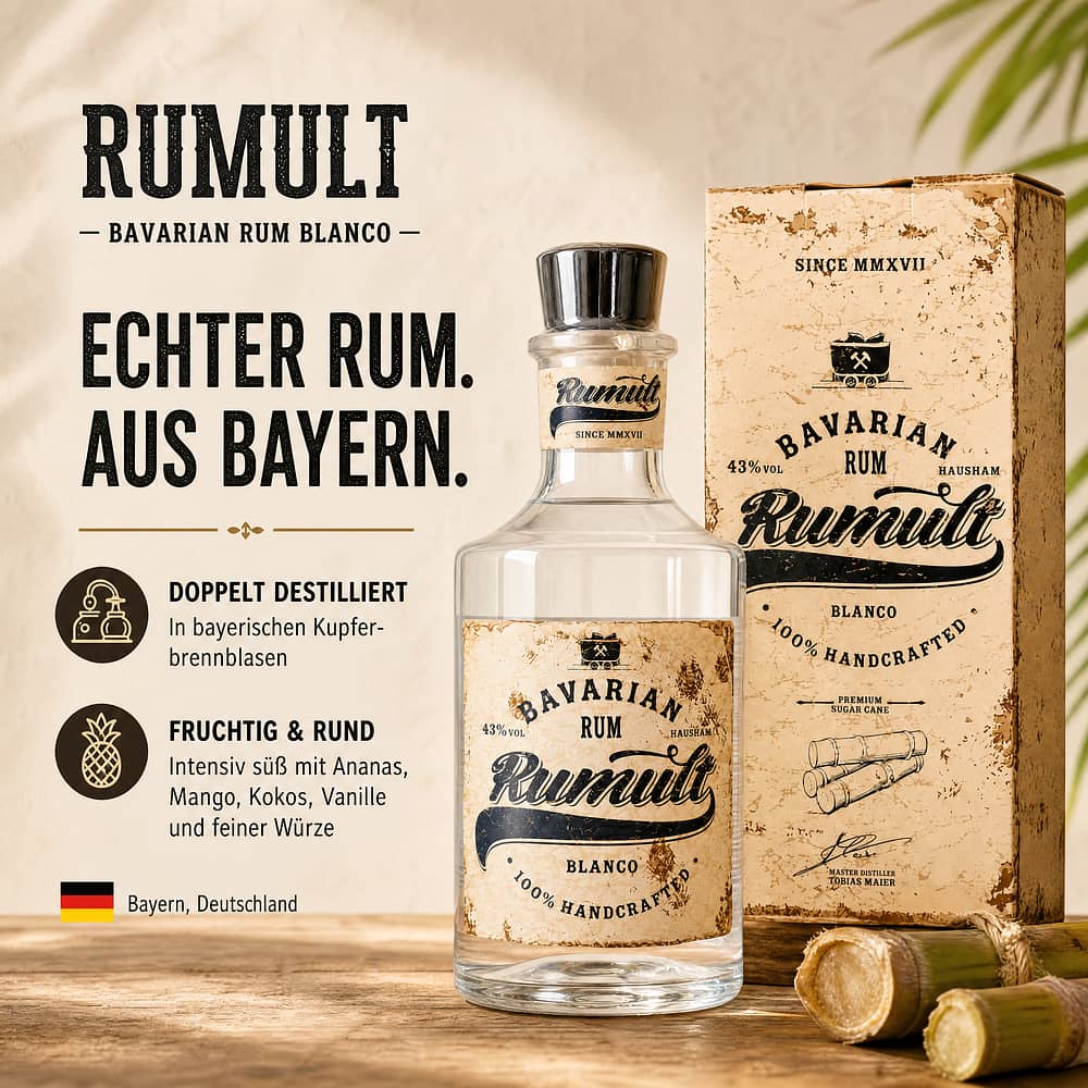 RUMULT Bavarian Rum Blanco 0,70 Liter/ 43.0% vol Produktbild
