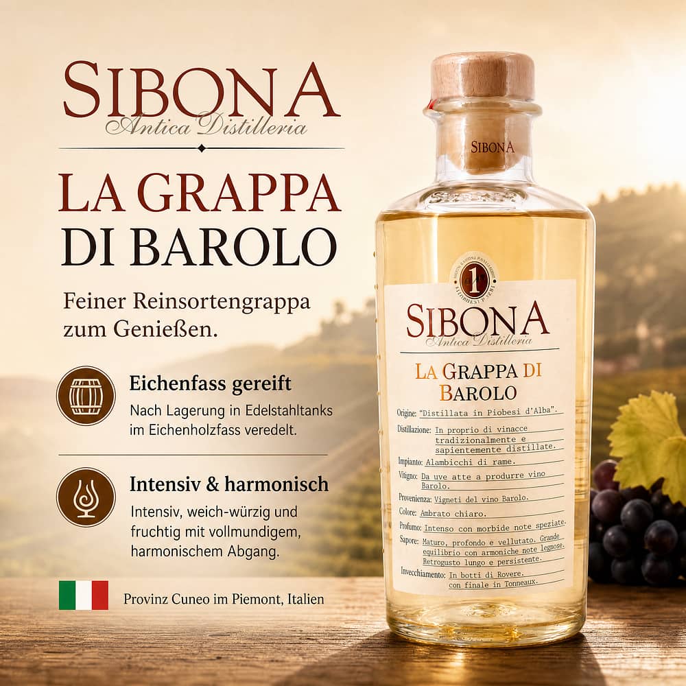 Sibona Di Barolo 0,50 Liter/ 40.0% vol Produktbild