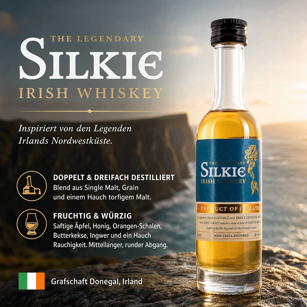 Silkie The Legendary Blended Irish Whiskey Miniatur 0,050 Liter/ 46.0% vol Produktbild
