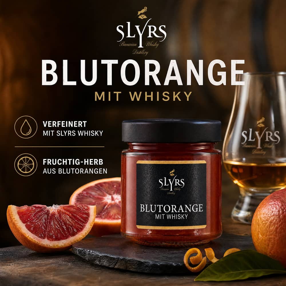Slyrs Marmelade Blutorange mit Whisky 225 Gramm/ 7.0% vol Produktbild