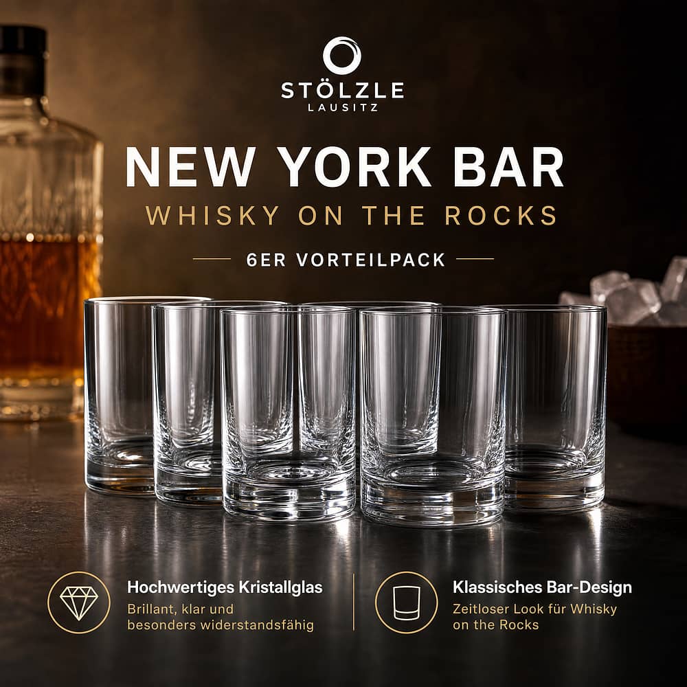 Stölzle Whisky-Glas New York Bar Whisky on the Rocks 6er Vorteilpack 6 Stück Produktbild