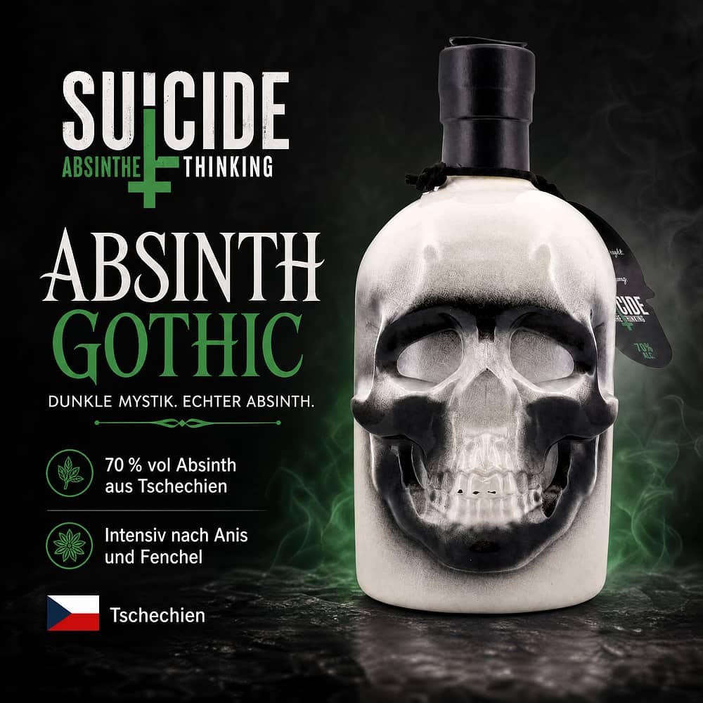 Suicide Absinth Gothic 0,50 Liter/ 70.0% vol Produktbild