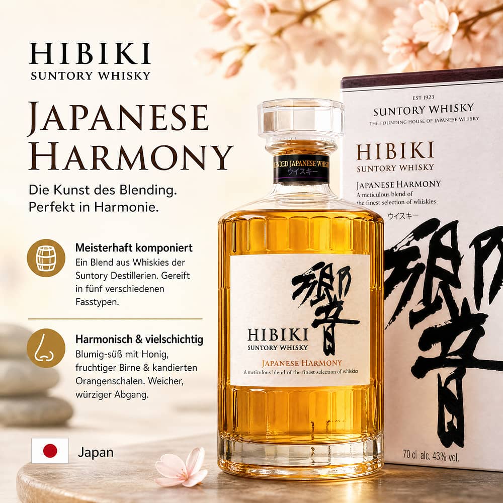 Suntory Hibiki Japanese Harmony 0,70 Liter/ 43.0% vol Produktbild