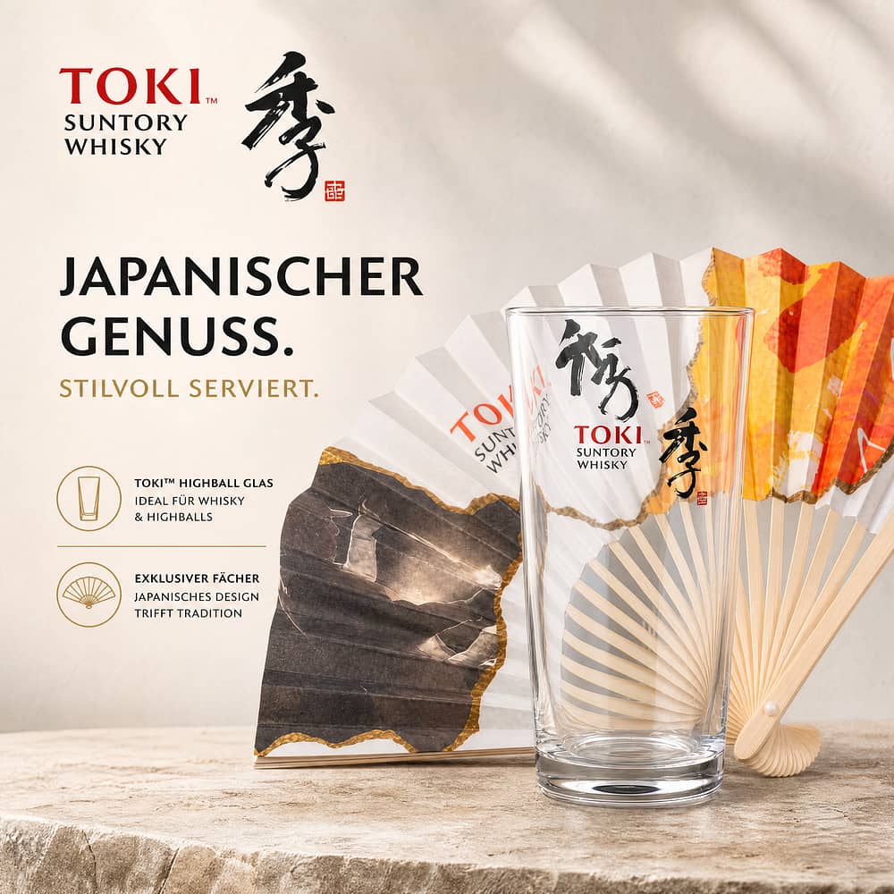 Suntory Toki Glas mit Fächer 1 Stück Produktbild