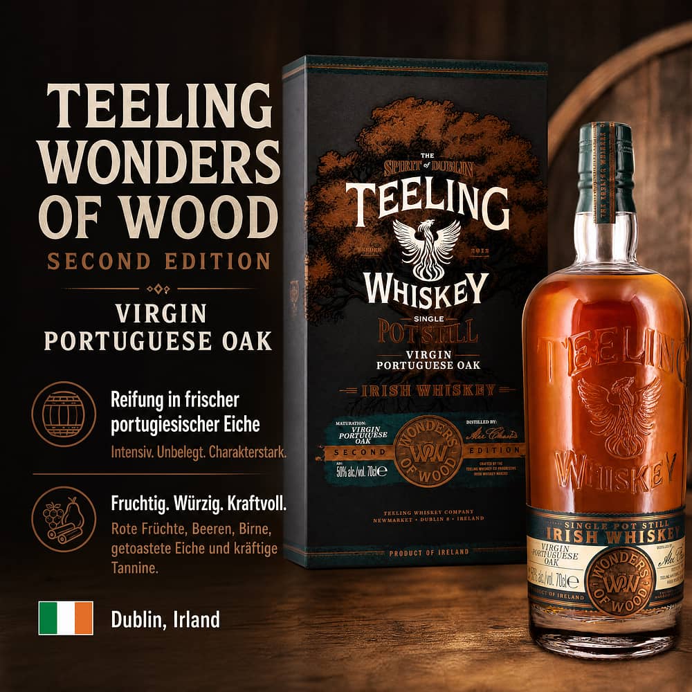Teeling Wonders of Wood Second Edition Virgin Portuguese Oak 0,70 Liter/ 50.0% vol Produktbild
