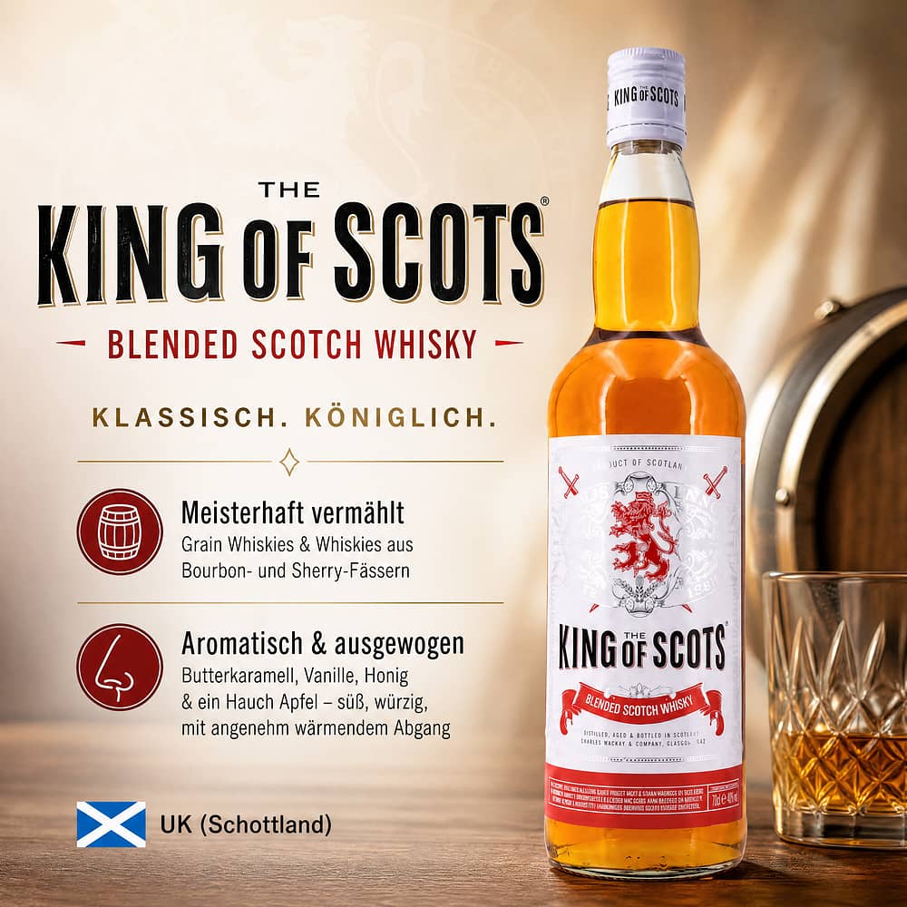 The King of Scots Blended Scotch Whisky 0,70 Liter/ 40.0% vol Produktbild