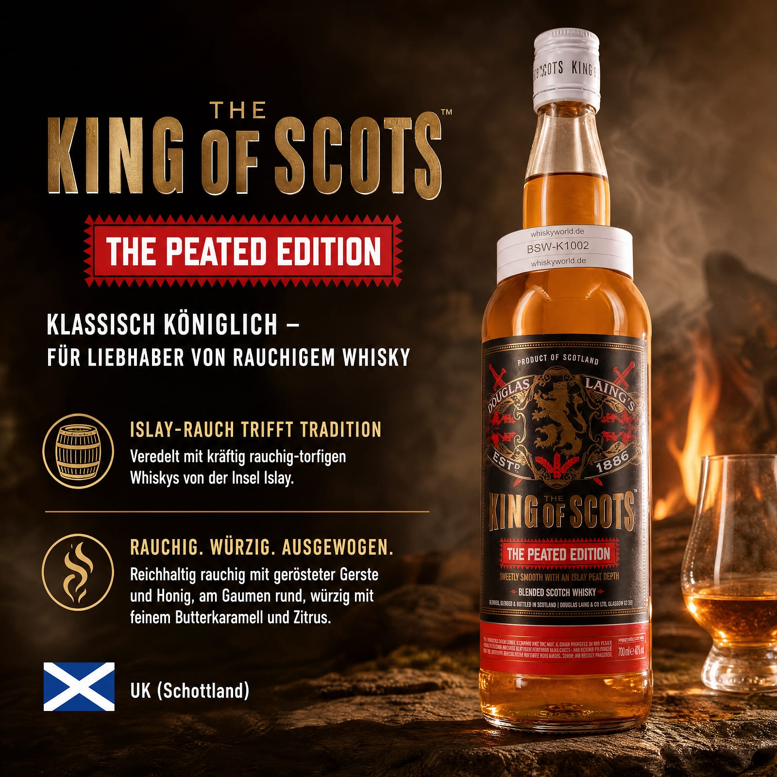 The King of Scots The Peated Edition 0,70 Liter/ 40.0% vol