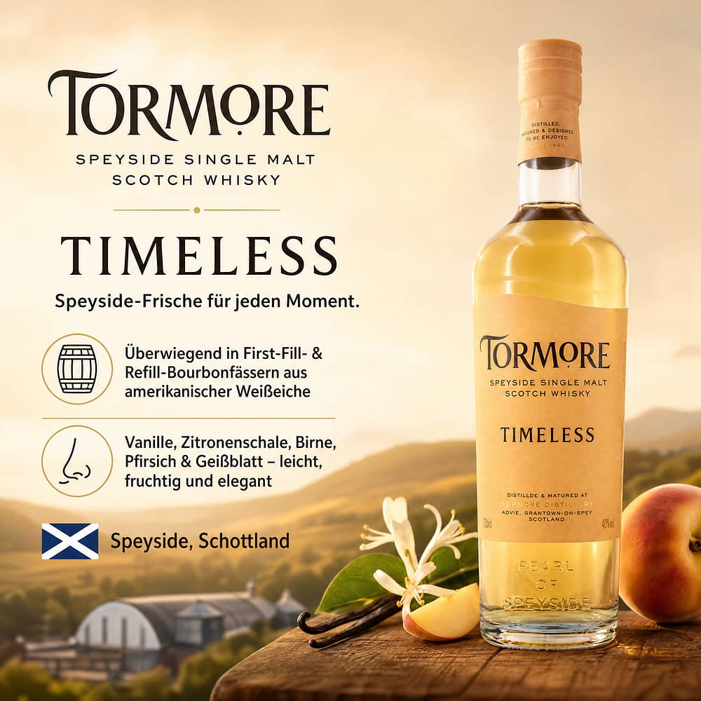 Tormore Timeless - American White Oak Casks 0,70 Liter/ 43.0% vol Produktbild