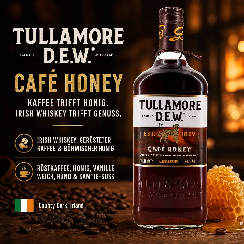 Tullamore Dew Cafe Honey Whisky Likör 0,70 Liter/ 35.0% vol Produktbild