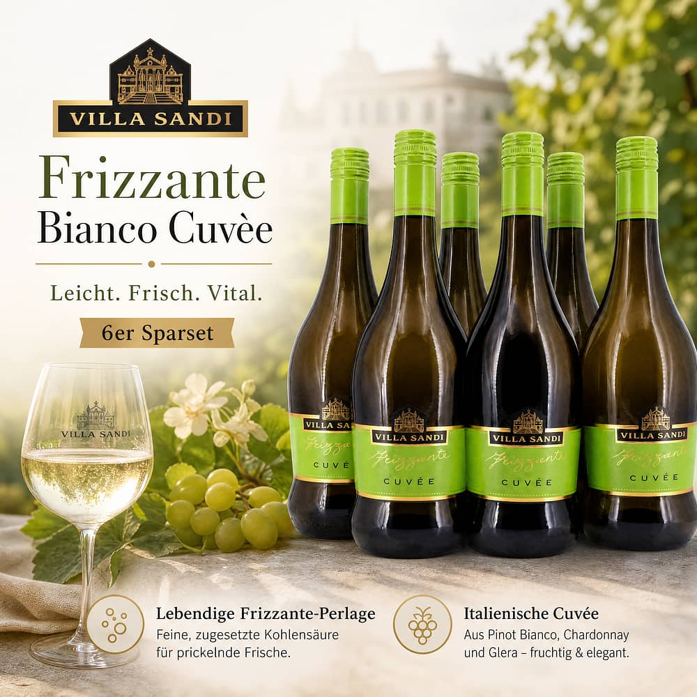 Villa Sandi Frizzante Bianco Cuvèe Stelvin 6er Sparset 4,50 Liter/ 10.0% vol Produktbild