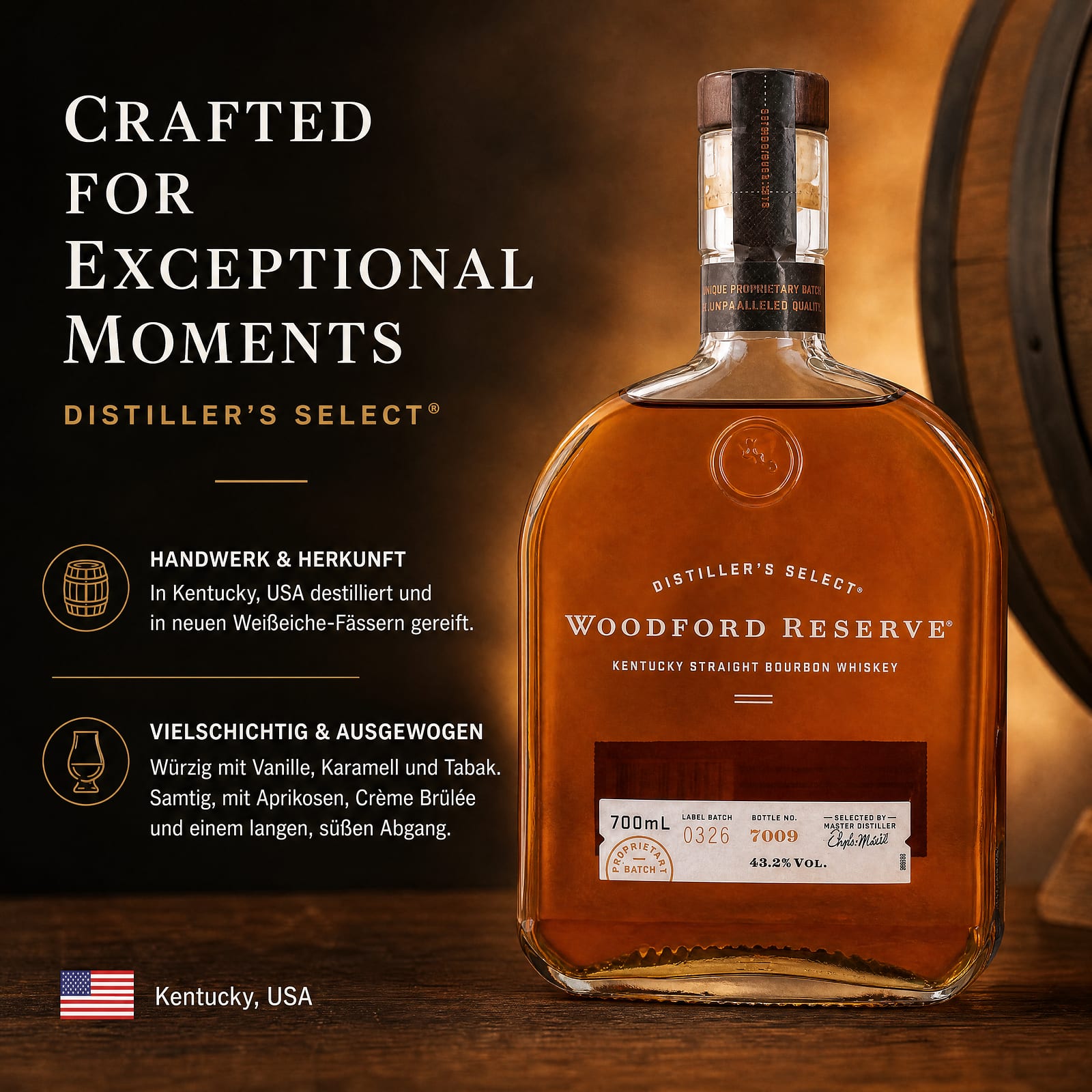 Woodford Reserve Distillers Select 0,70 Liter/ 43.2% vol