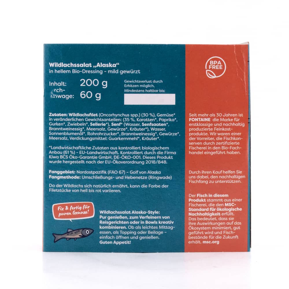 Fontaine Wildlachssalat Alaska-Style 200g 200 Gramm Produktbild