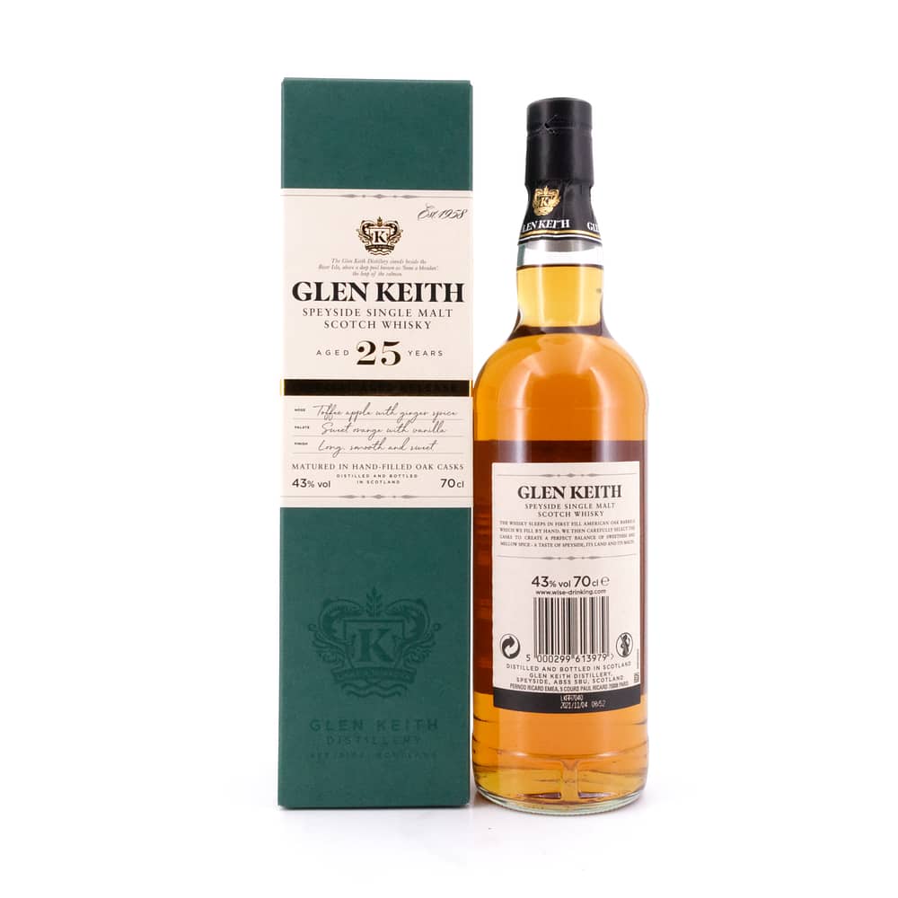 Glen Keith 25 Jahre Special Aged Rellease 0,70 Liter/ 43.0% vol Produktbild