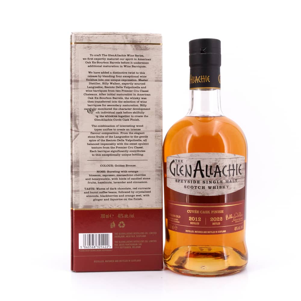 GlenAllachie 9 Jahre Wine Cask Cuvee 2012 / 2022 0,70 Liter/ 48.0% vol Produktbild