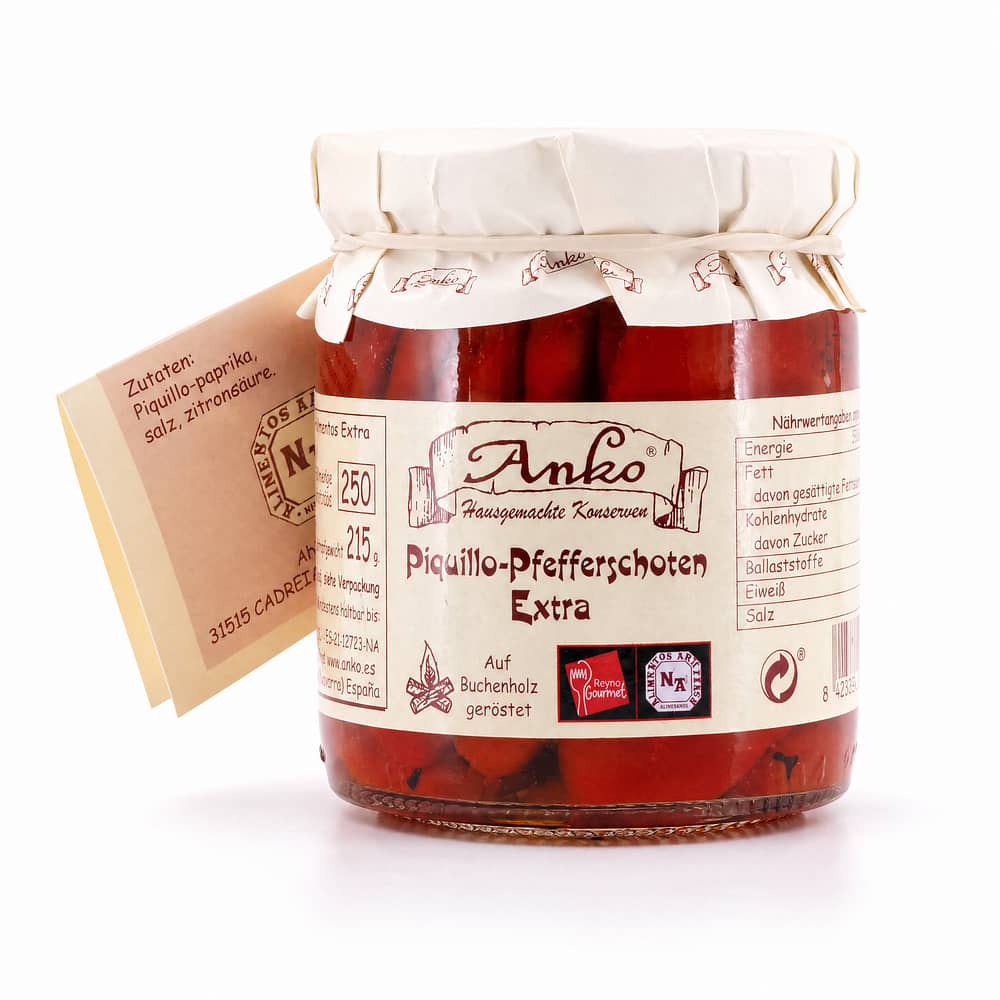 Anko Pimiento del Piquillo Extra geröstete Pfefferschoten
