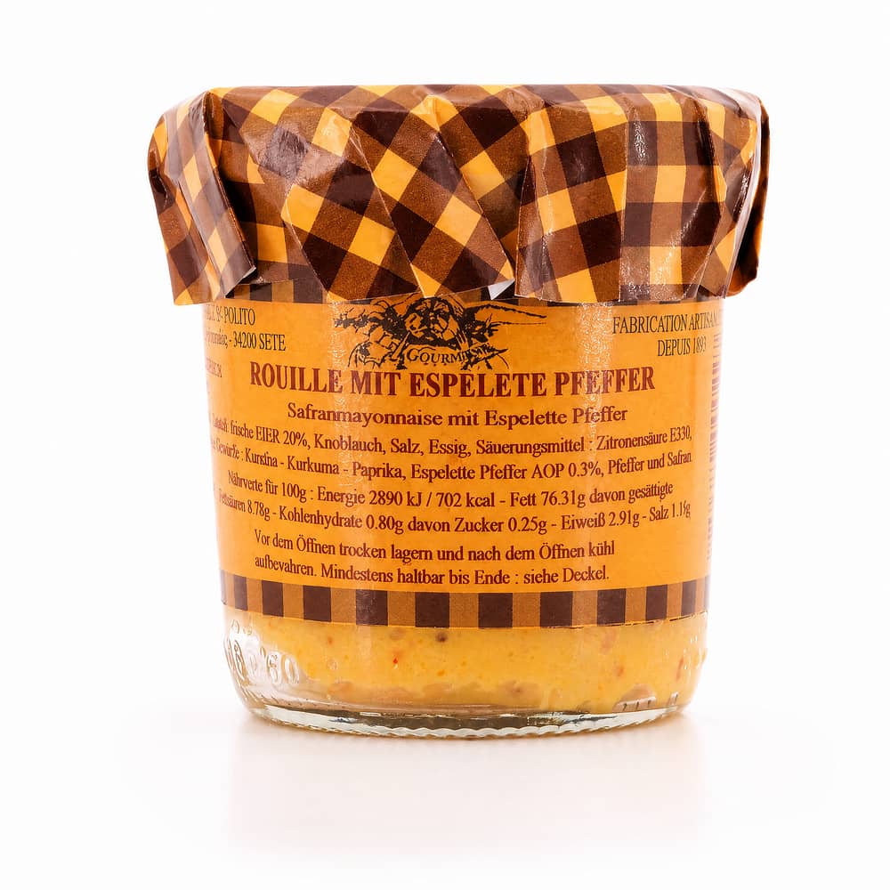 Azaïs-Polito Rouille mit Espelette Pfeffer Safranmayonnaise mit Espelette Pfeffer