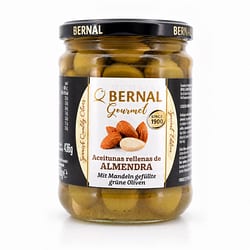 Bernal Grüne Oliven gefüllt mit Mandel 436g Glas Produktbild