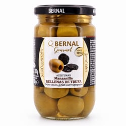 Bernal Grüne Oliven gefüllt mit Trüffelpaste 300g Glas Produktbild