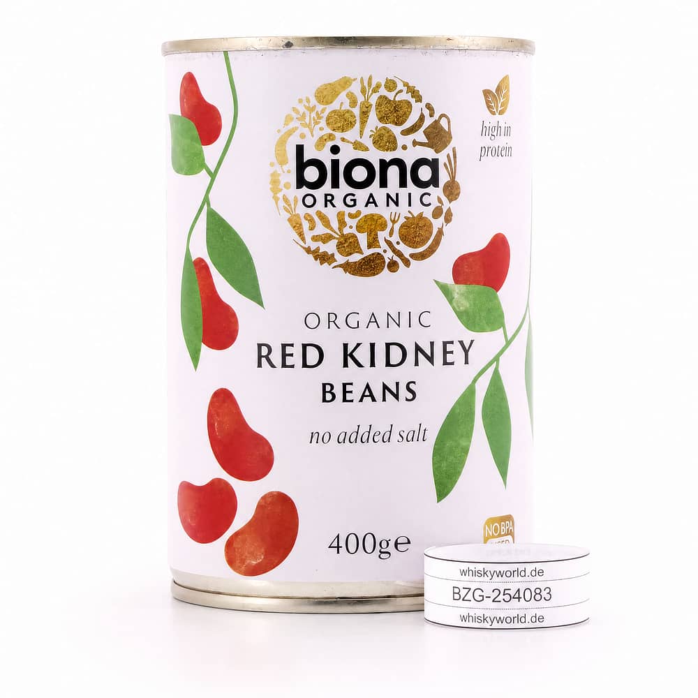 Biona Organic Red Kidney Beans Rote Kidneybohnen 240 Gramm Abtropfgewicht Produktbild