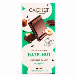 Cachet Milk Chocolate Hazelnut Vollmilchschokolade mit Haselnussstücke Produktbild