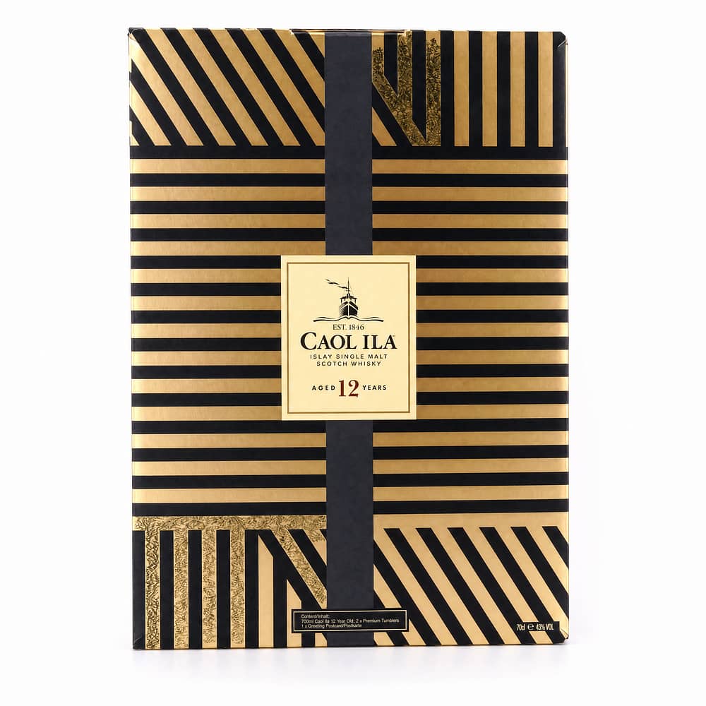 Caol Ila 12 Jahre Präsentverpackung mit 2 Stück Caol Ila Gläser