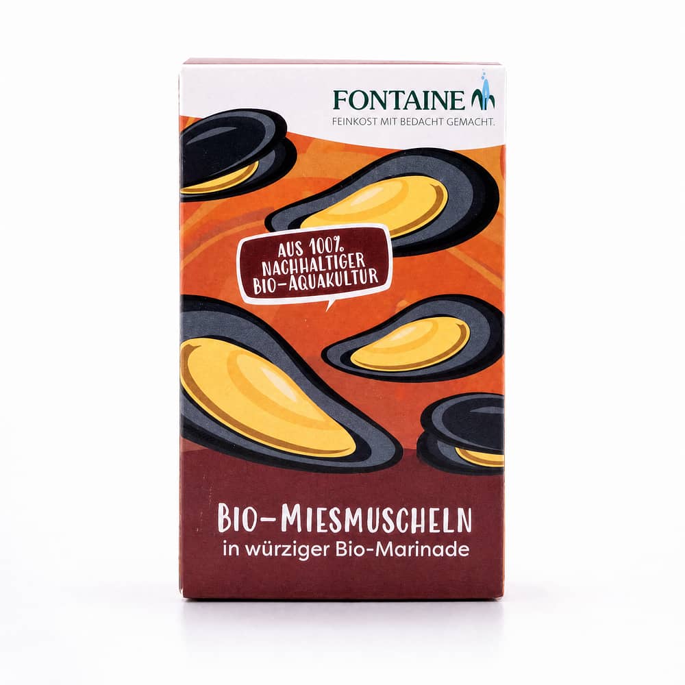 Fontaine Bio-Miesmuscheln in würziger Bio-Marinade 120g
