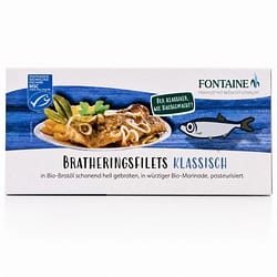 Fontaine Bratheringsfilets in würziger Bio-Marinade, pasteurisiert 325g Produktbild