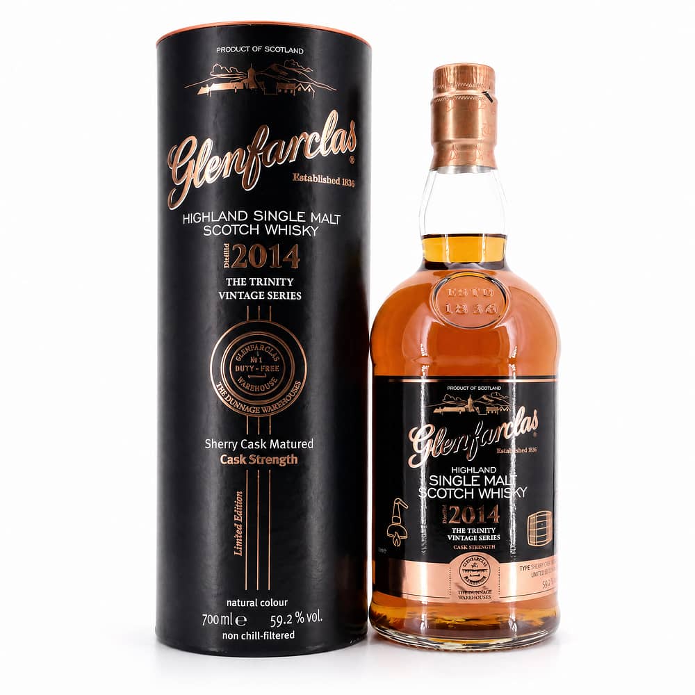 Glenfarclas The Trinity Vintage Series 2014 No. 2 · The Dunnage Warehouses 0,70 Liter/ 59.2% vol Produktbild