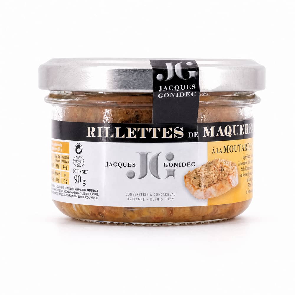 Jacques Gonidec Makrelenrillettes mit BIO-Senf