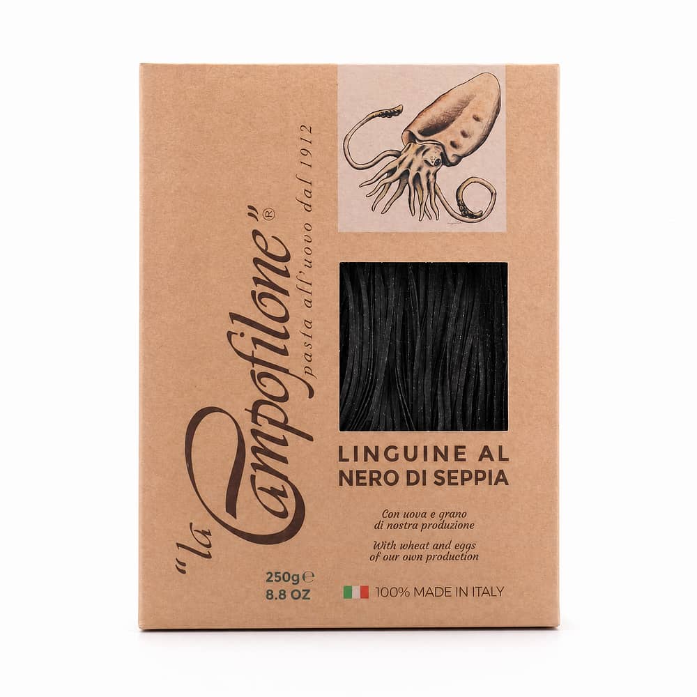La Campofilone Linguine Tintenfisch Eiernudeln 250 Gramm Produktbild