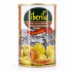 Liberitas Grüne Oliven gefüllt mit Anchovis 280g Produktbild