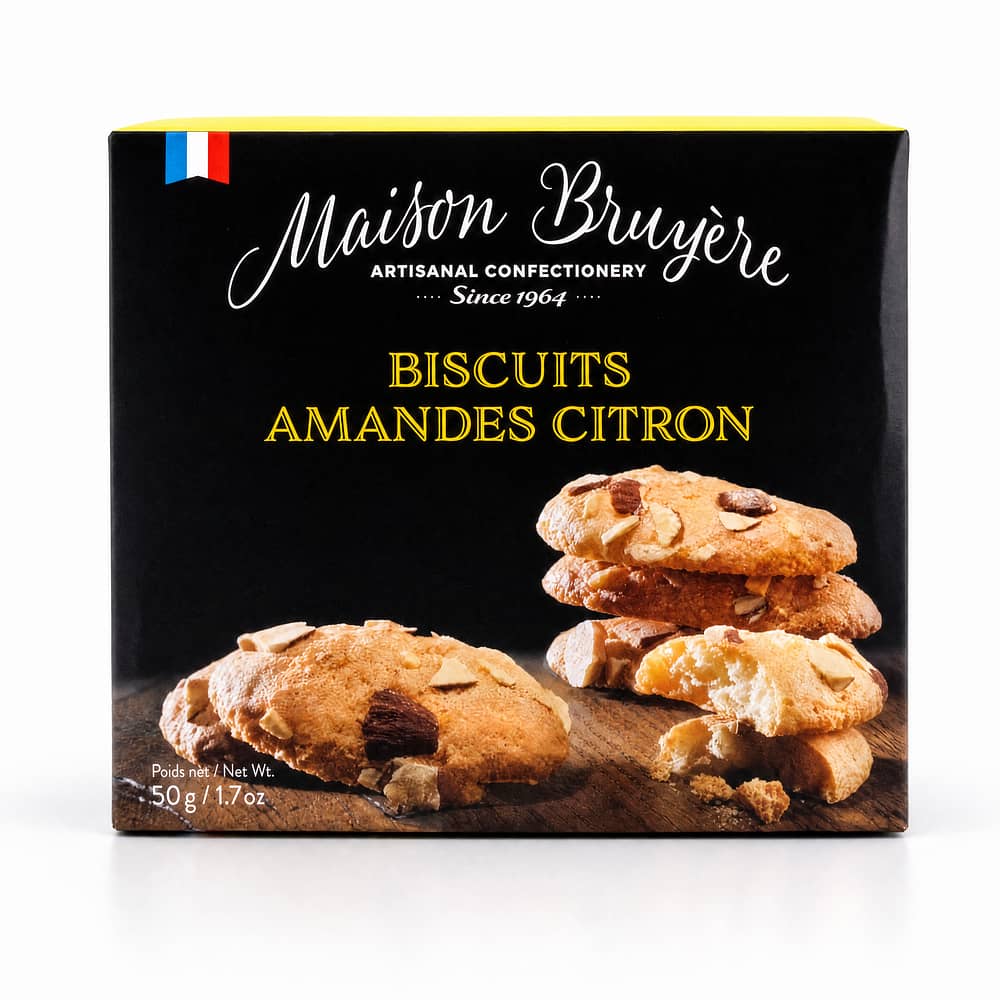 Maison Bruyère Biscuits Amandes Citron Knusprige Mandelkekse mit Zitrone
