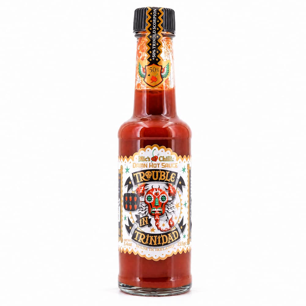 Mic's Chilli Trouble in Trinidad Damn Hot Sauce 900.000 Scoville 155 Gramm Produktbild