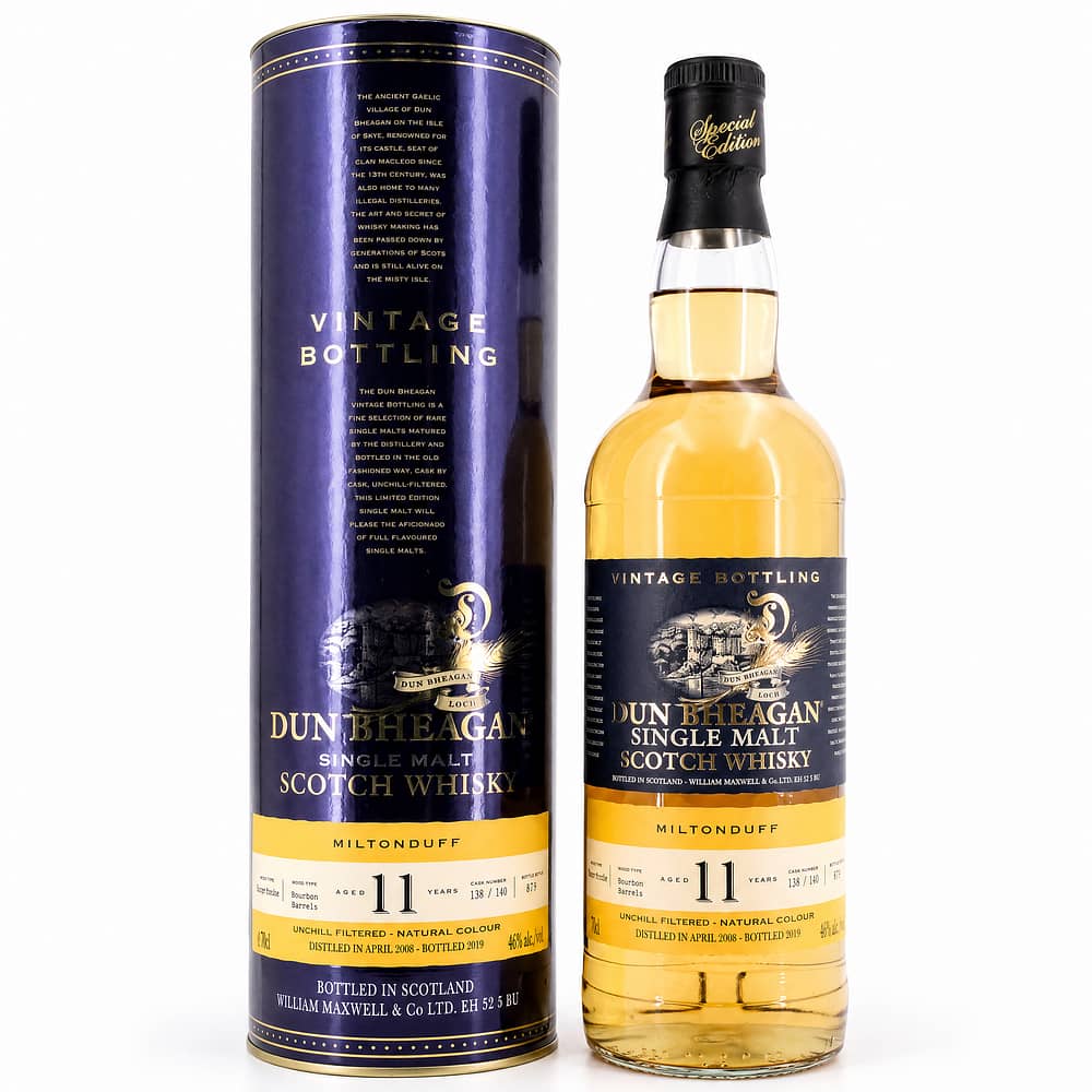 Miltonduff 11 Jahre 2008 / 2019 Bourbon Barrel 0,70 Liter/ 46.0% vol Produktbild