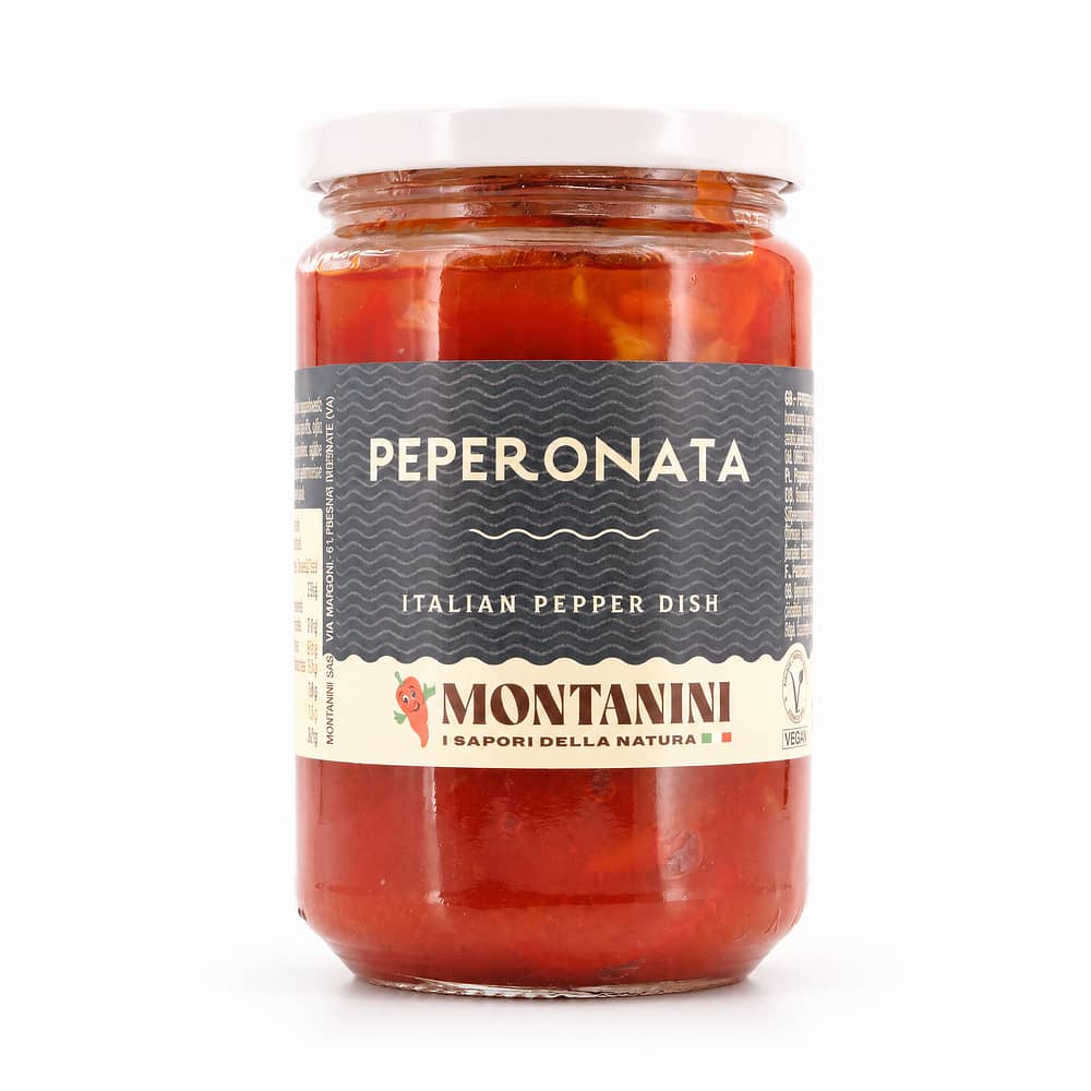 Montanini Peperonata Italian Pepper Dish Soße mit Paprika 280 Gramm Produktbild
