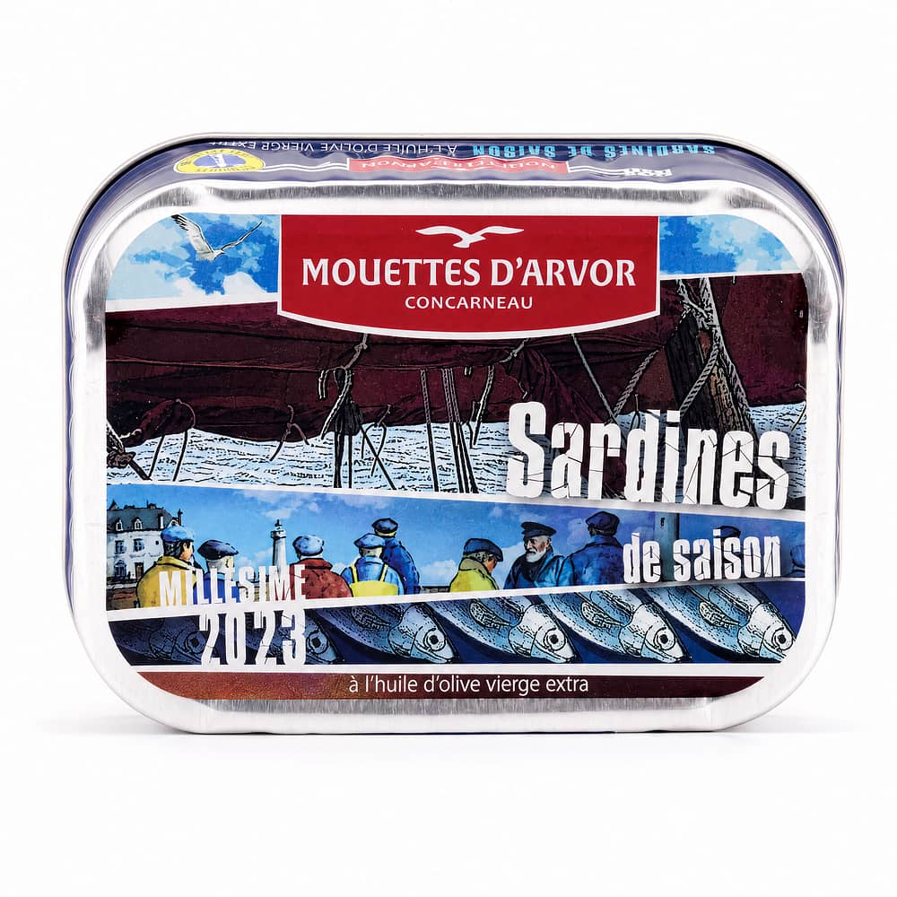 Mouettes d'Arvor Jahrgangs- Sardinen in Olivenöl Jahrgang 2023 115g