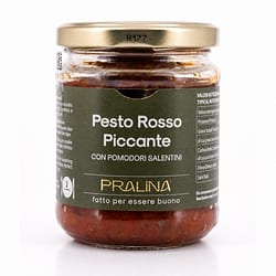 Pralina Pesto Rosso Piccante Roter Pesto scharf 180g Glas Produktbild