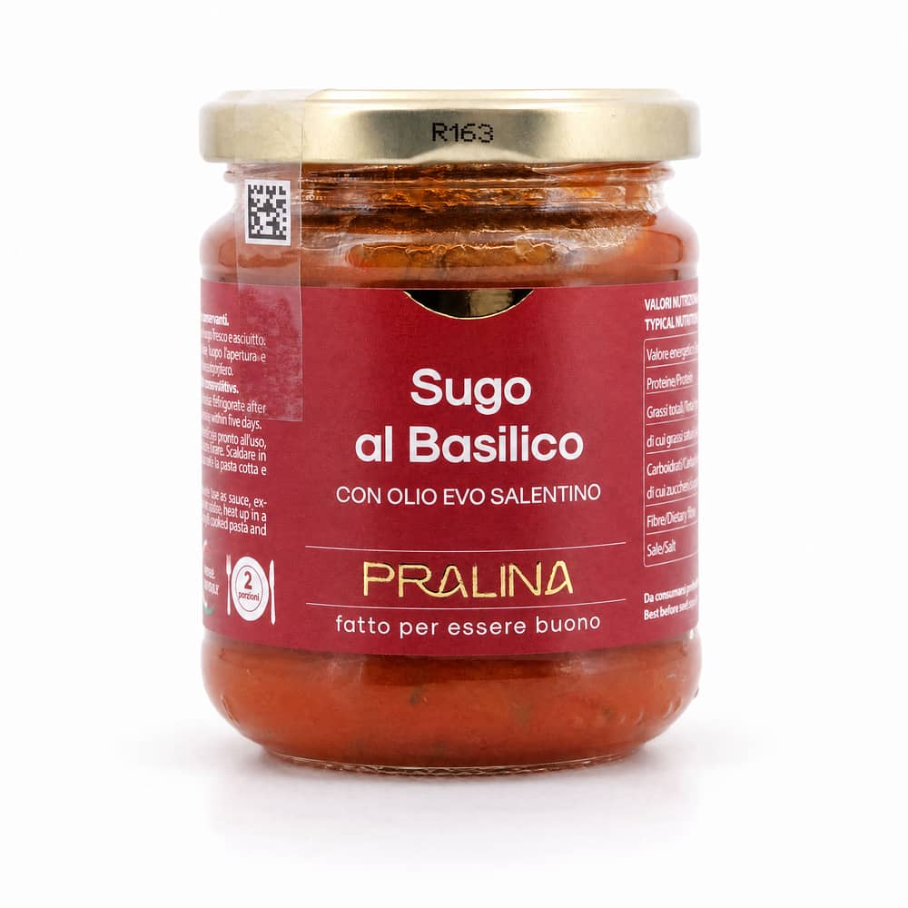Pralina Sugo al Basilico Tomatensauce mit Basilikum 180g Glas 180 Gramm Produktbild