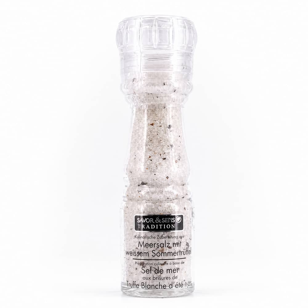 SAVOR CREATIONS Salzmühle mit weißem Sommertrüffel Meersalz