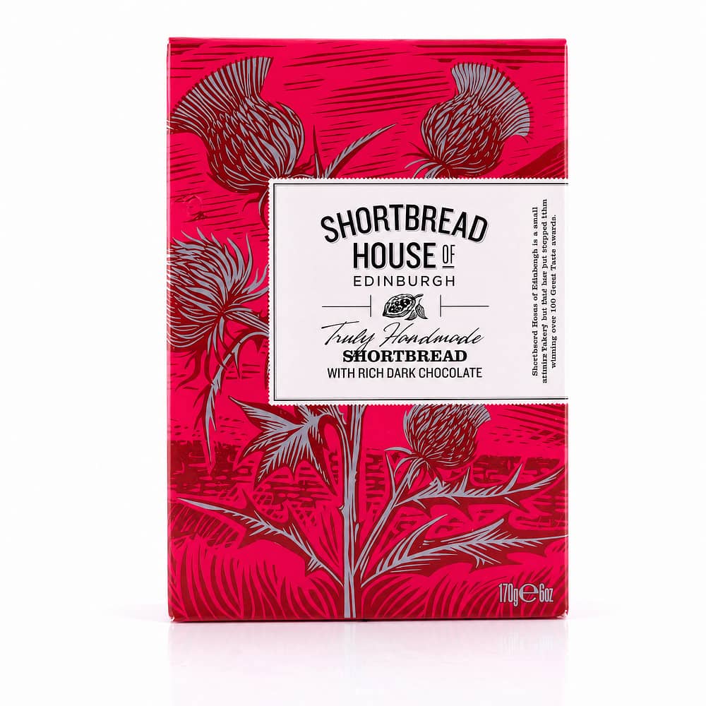 Shortbread House of Edinburgh Shortbread with rich dark Chocolate Fingers Buttergebäck mit Edelbitteschokolade 170 Gramm Produktbild