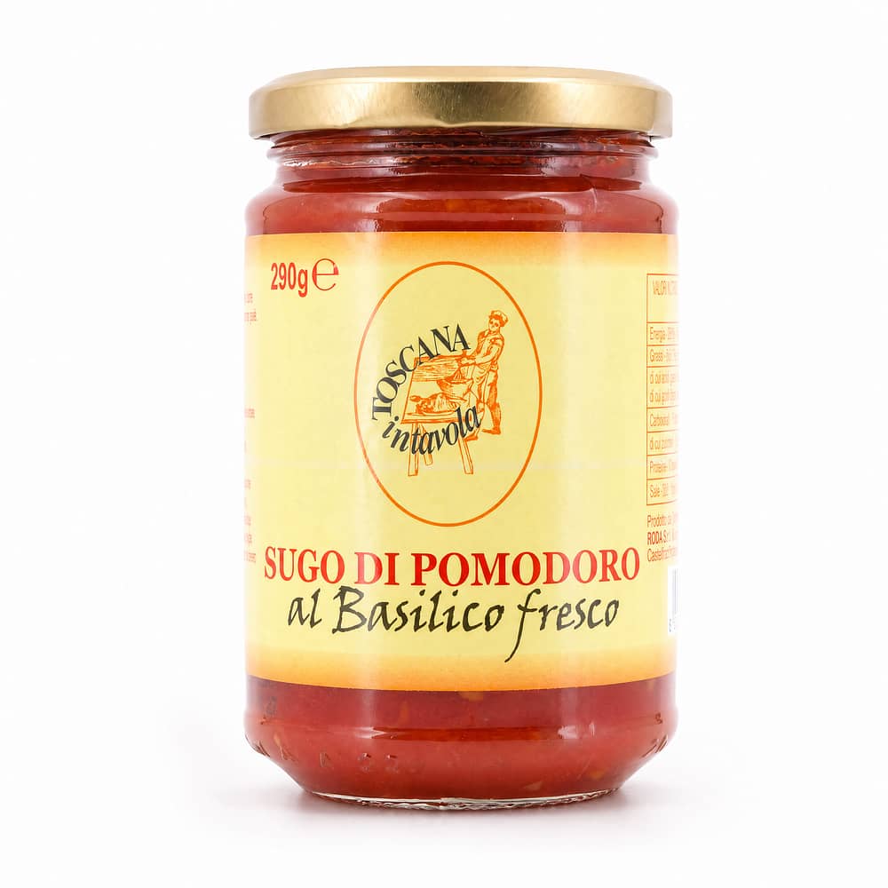 TOSCANA intavola Sugo Di Pomodoro al Basilico fresco Tomatensauce mit Basilikum 290 Gramm Produktbild