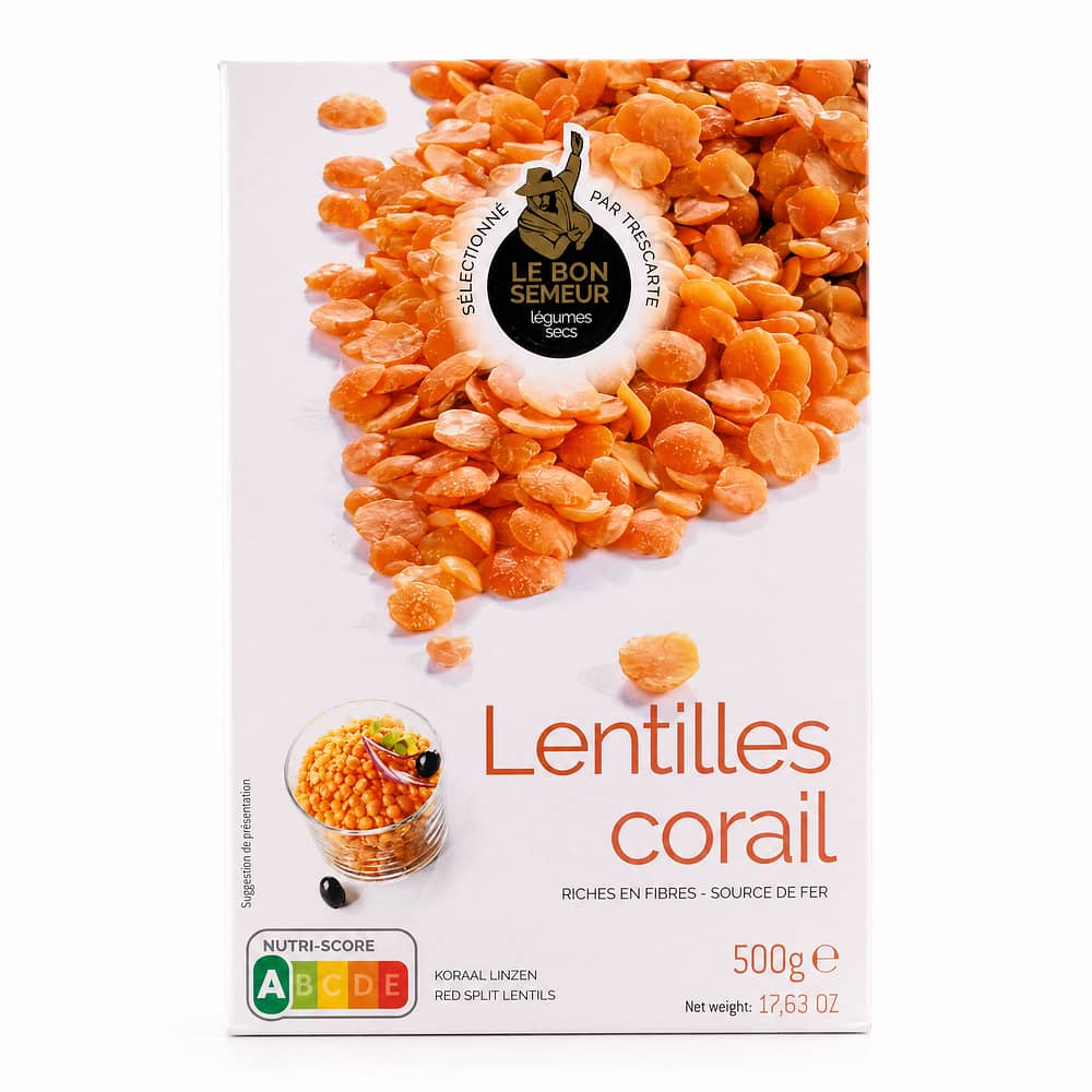 Trescarte Lentilles Corail Rote Linsen 500 Gramm Produktbild