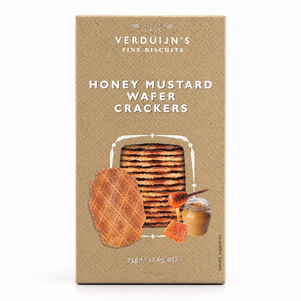 Verduijn's Honey Mustard Wafer Crackers Käse-Waffeln mit Honig und Senf