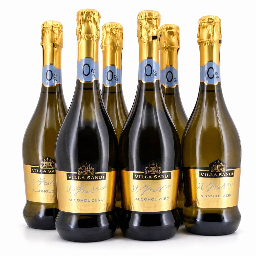 Villa Sandi Il Fresco Zero Dealcolato Sparkling Alkoholfrei 6er Vorteils-Set