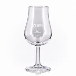 whiskyworld Nosing Glas ohne Aufdruck mit Eichstrich 2 / 4 cl  Maße ca. H 13cm ; D 4/6cm Produktbild