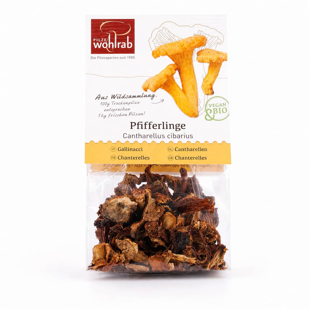 Wohlrab Pilze BIO Pfifferlinge getrocknet
