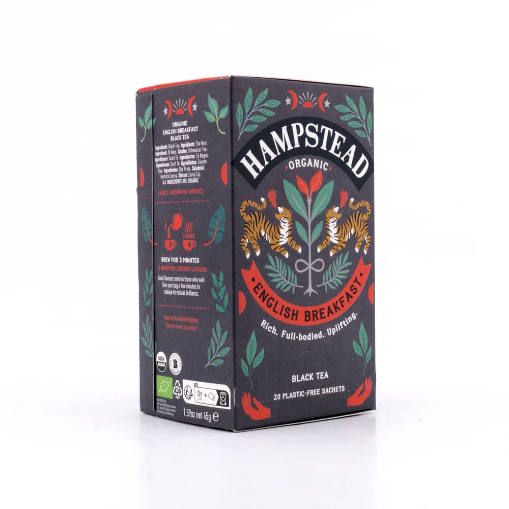Hampstead Tea BIO Organic English Breakfast 20 Teebeutel 45 Gramm Produktbild