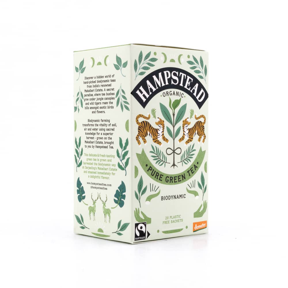 Hampstead Tea BIO Organic Green Tea Clean 20 Teebeutel 40 Gramm Produktbild