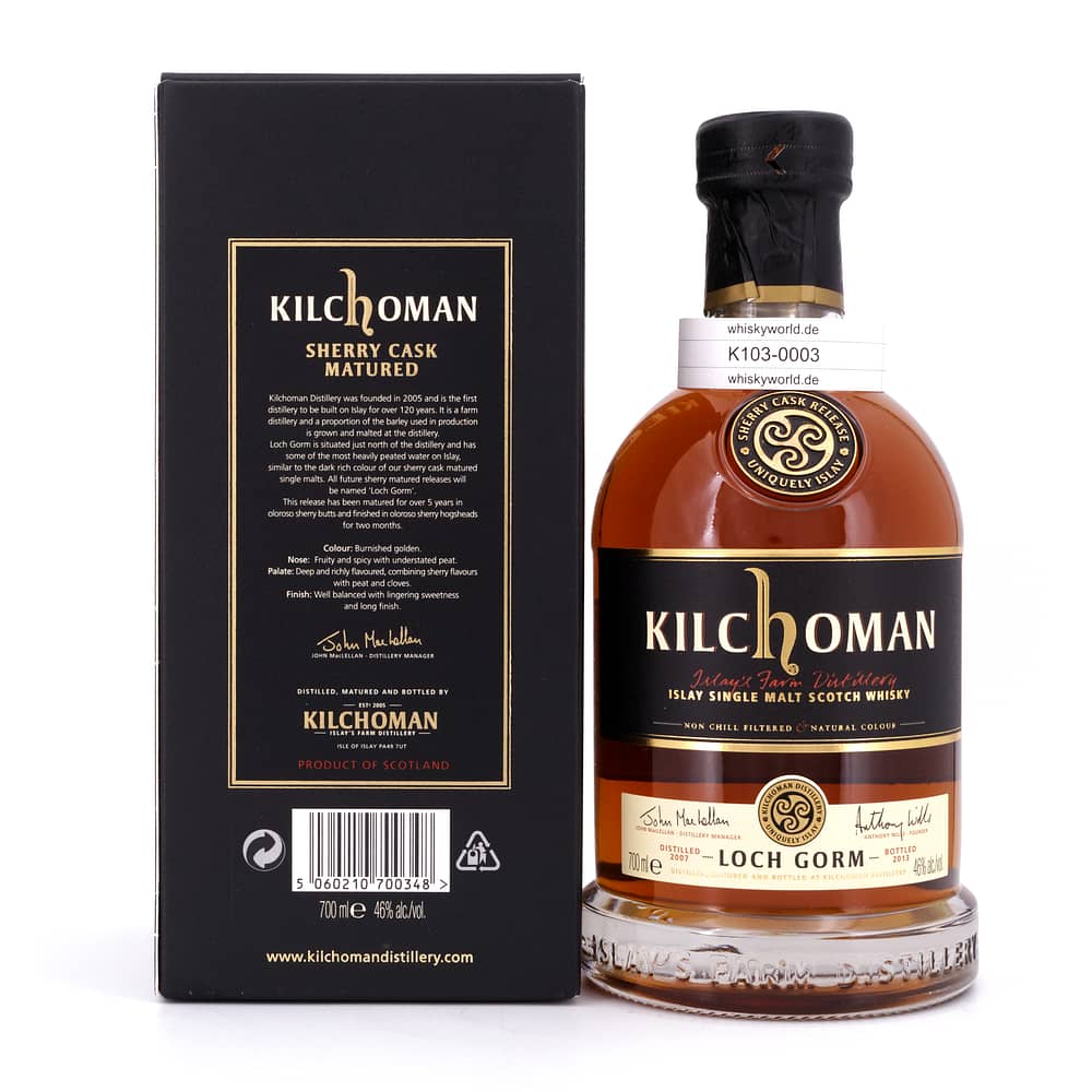Kilchoman Loch Gorm Sherry Cask Matured first Edition 0,70 Liter/ 46.0% vol Produktbild
