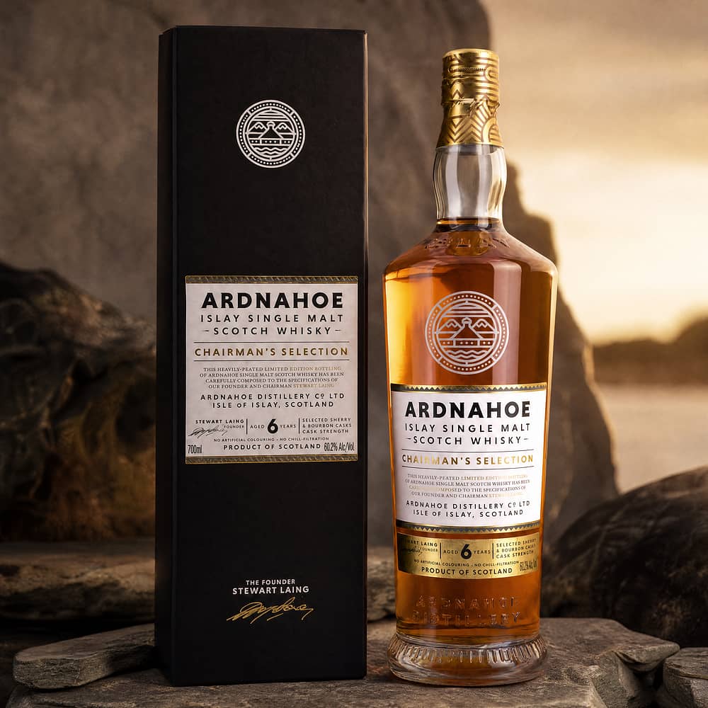 Ardnahoe Chairman's Selection 6 Jahre Heavily Peated 0,70 Liter/ 60.2% vol Produktbild